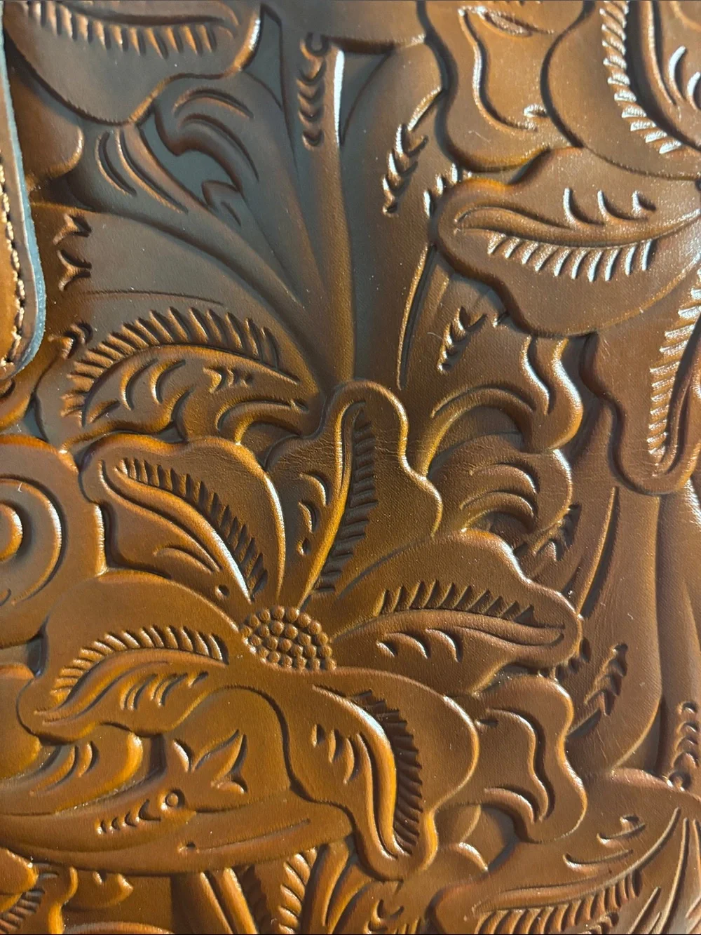 Patricia Nash Rienzo Florence tooled leather satchel floral bag